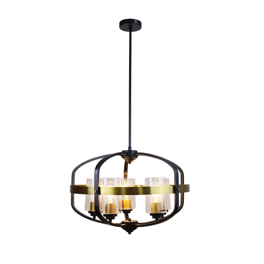 Chloe Lighting Pendant Light, 5 Light, Metal, Two Toned, 24in Wide, Model CH6R802TT24-UP5